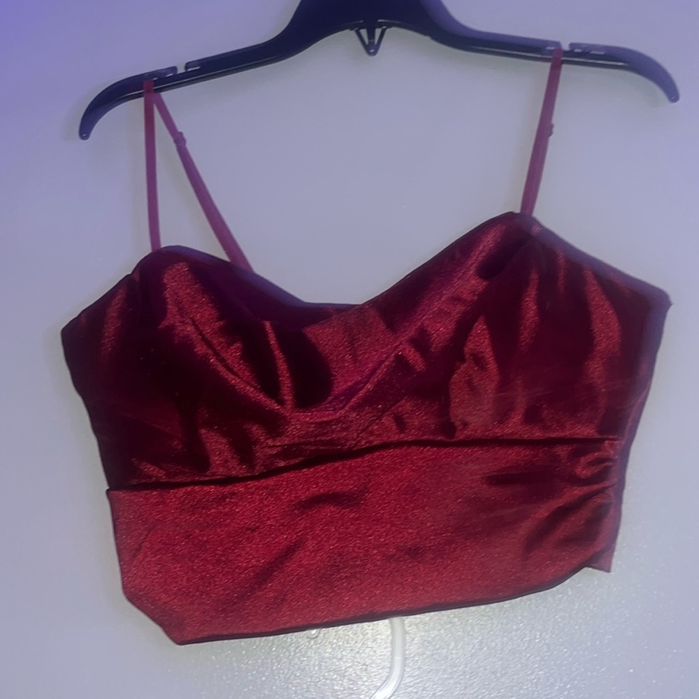 Two-Piece Satin Semiformal Dress
